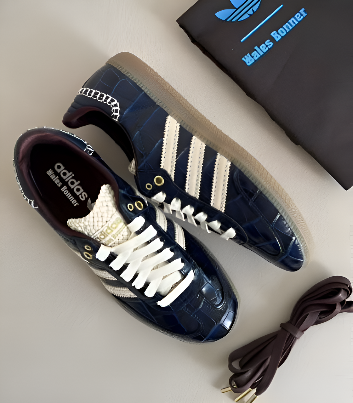 wales bonner x samba croc navy