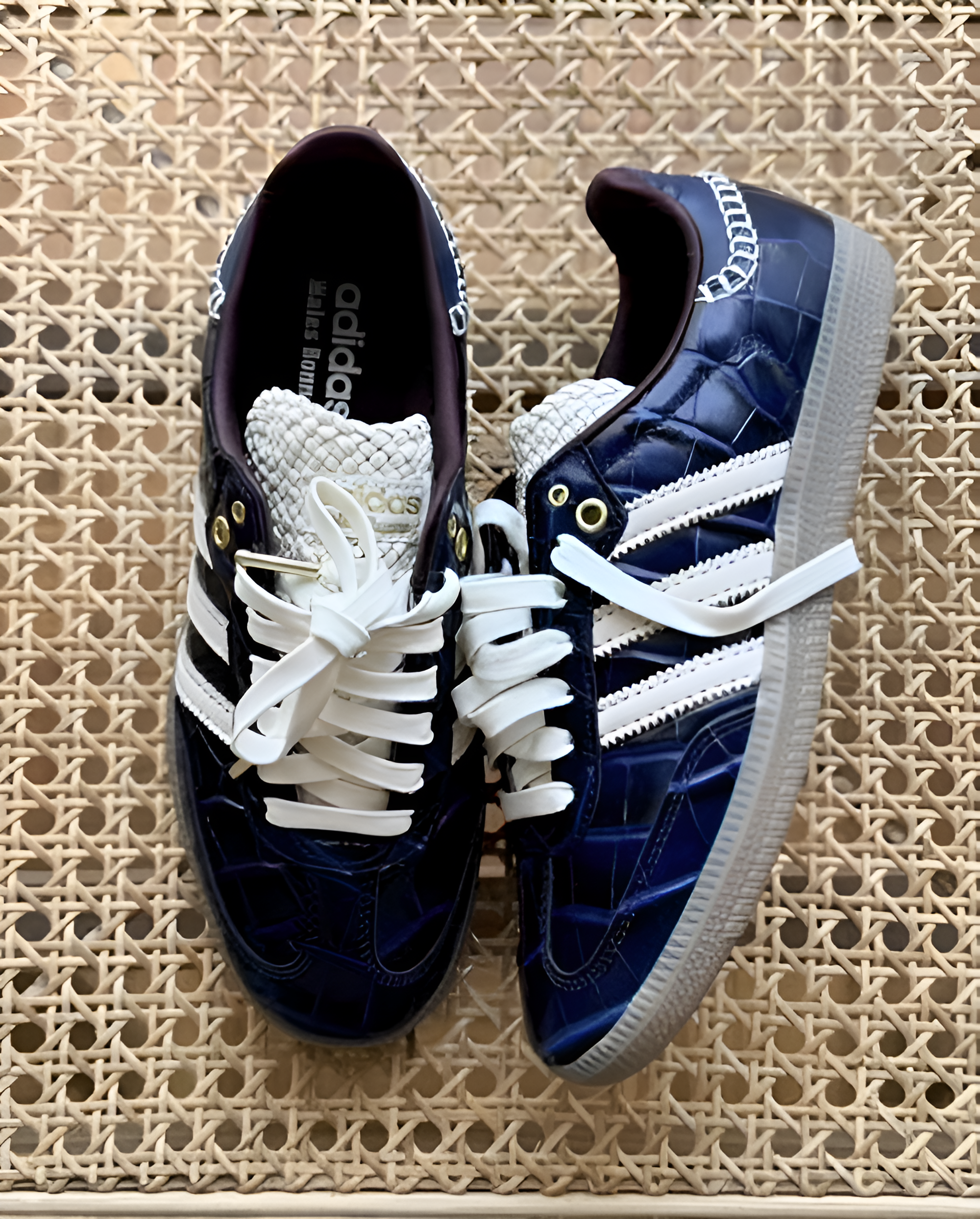 wales bonner x samba croc navy