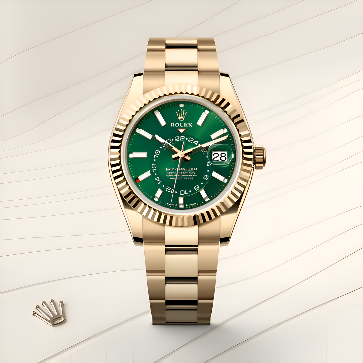 Rolex Sky Dweller Gold Green Oyster 2025