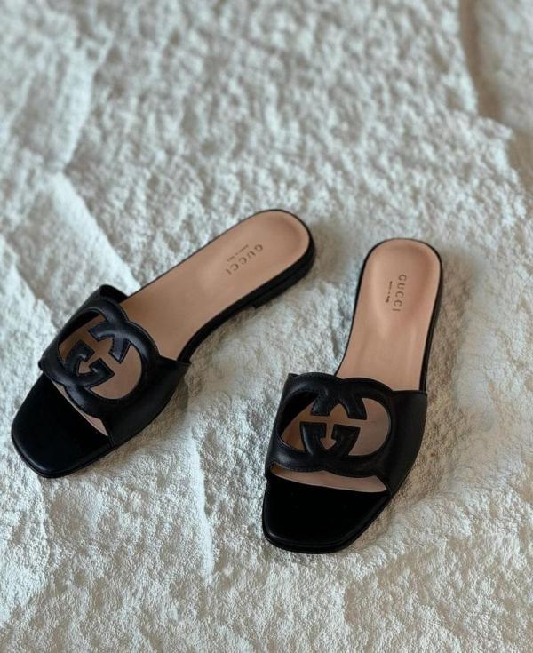 Gucci Womens Interlocking G Slides With Original Box CarryBag Packaging
