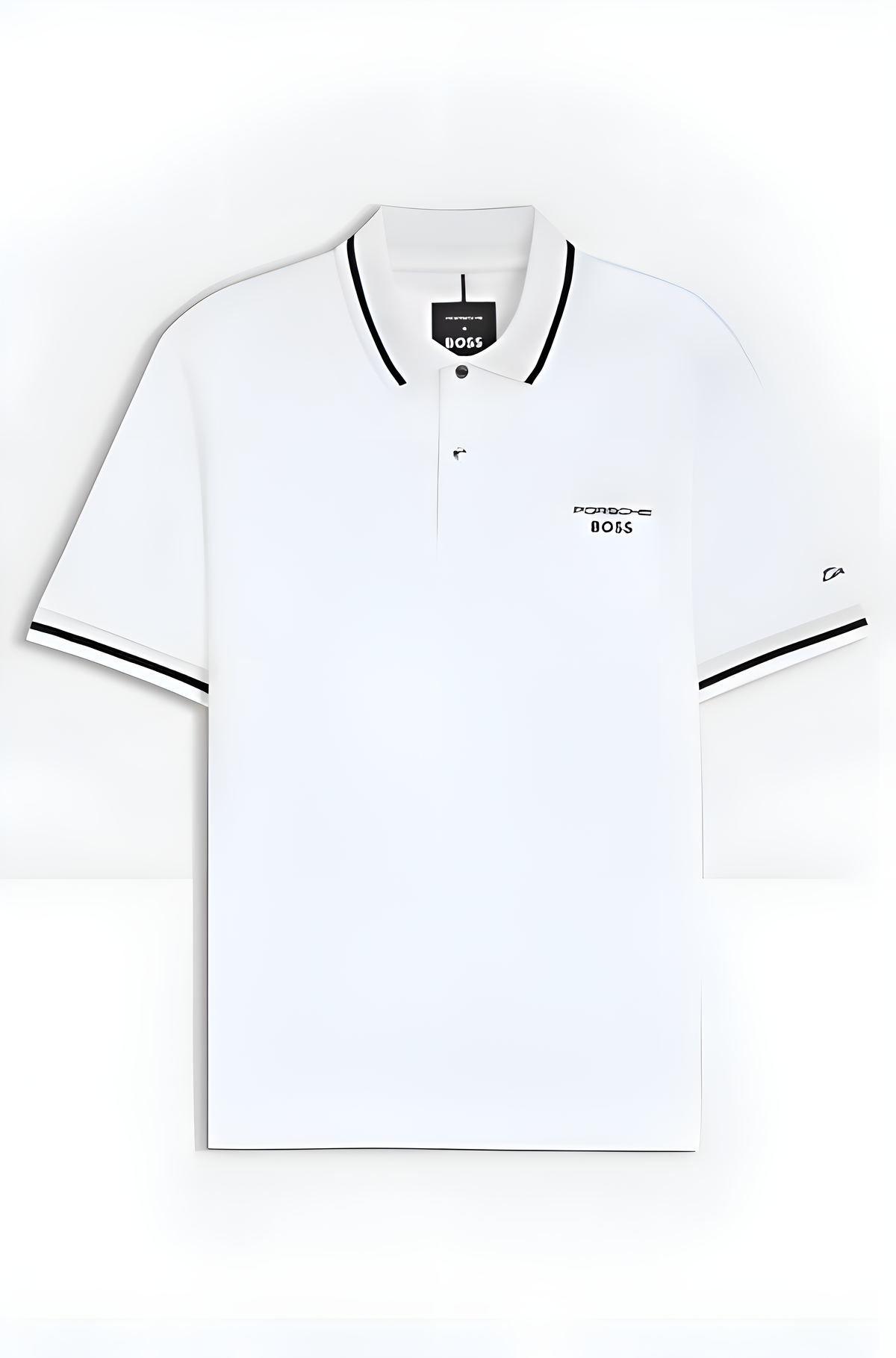 Hugo Boss X Porsche White Embroidery Logo Premium Polo T-Shirt