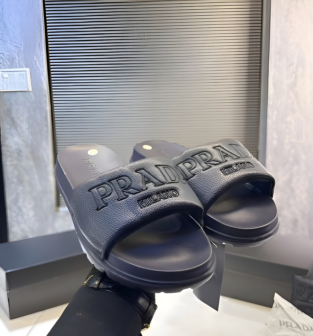 Prada Milano Premium Blue Flip Flop