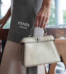 Fendi White PeekaBoo IseeU Mini With OriginalBox