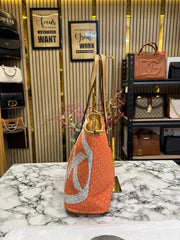 Michael Kors Carter Tote Bag With Dust Bag Including Card (Orange)