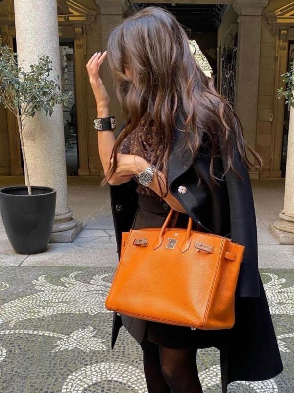 Hermes Birkin Orange With Dust Cover Lock-Key & Ribbon Packaging