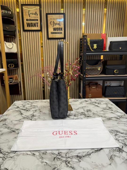 Guess Stone Eco Mietta Tote With Dust Bag (Grey)