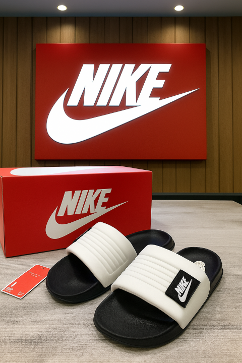 Nike offcourt Adjust White Black Flipflop