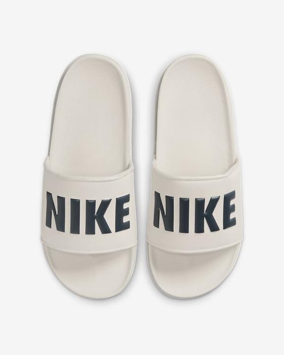 Nike off court Cream Black Logo Premium Slides