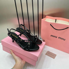 Miu Miu Slingback Heels For Women With Original Box And Carry Bag