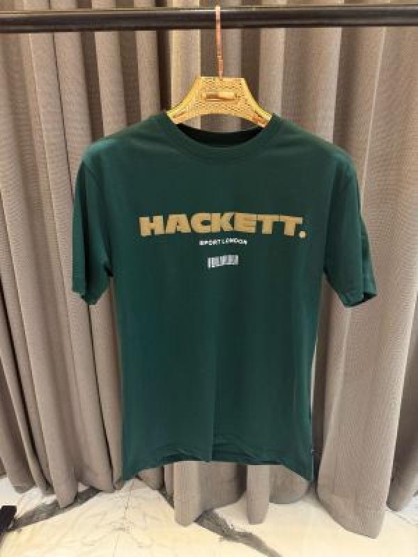 Hacket Middle Brand Logo Round Neck T-shirt Green