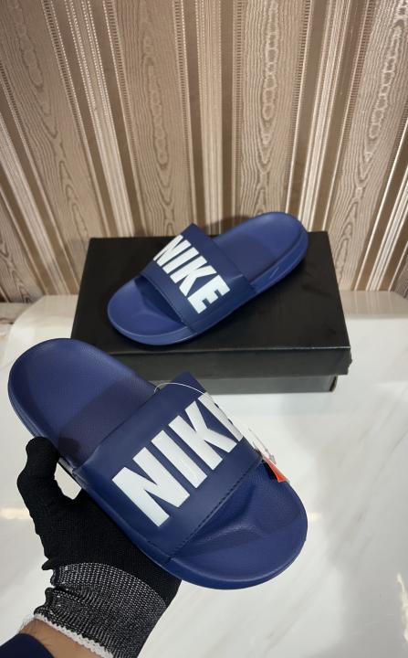 Nike offcourt Blue White Logo Premium Slides