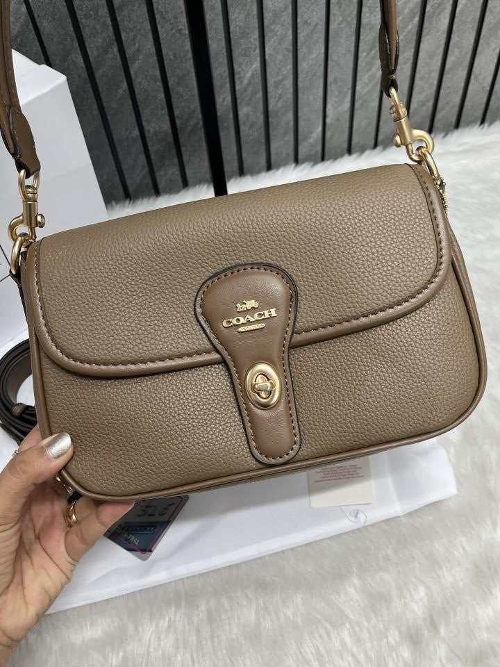 Coach Turnlock Hadley Black Shoulder Crossbody Bag With OriginalBox