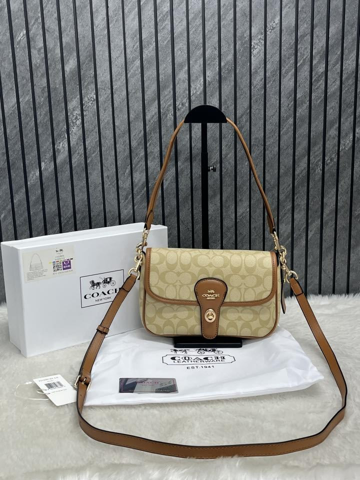 Coach Turnlock Hadley Black Shoulder Crossbody Bag With OriginalBox