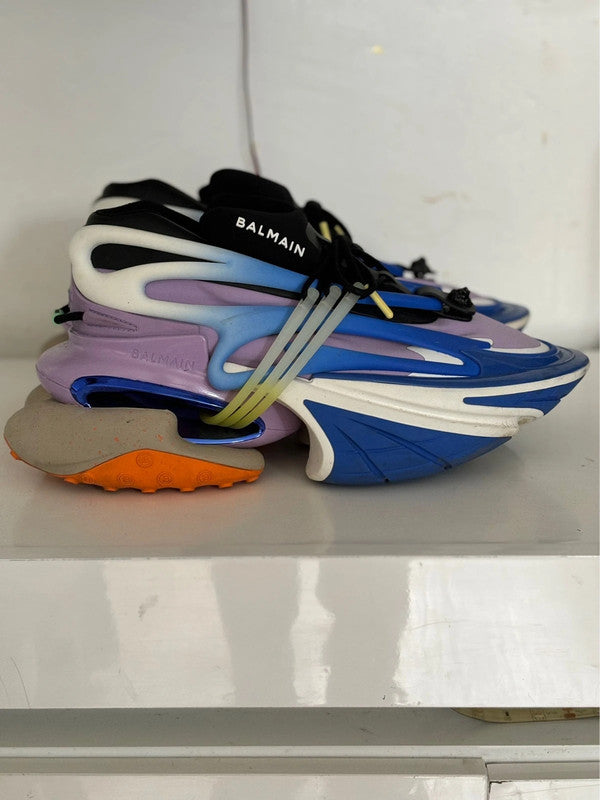 Balmain Unicorn Low Top Sneaker Blue