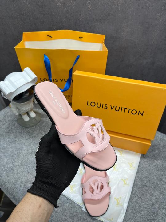 Louis Vuitton Lv Isola Pink Flat Mule For Her Wid OG Box Carry Bag Pink