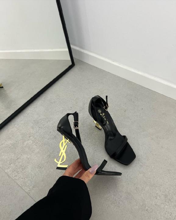 YSL Opyum Heels Premium Black Gold With OG Box