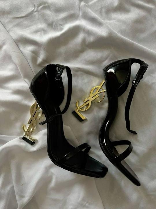 YSL Opyum Heels Premium Black Gold With OG Box