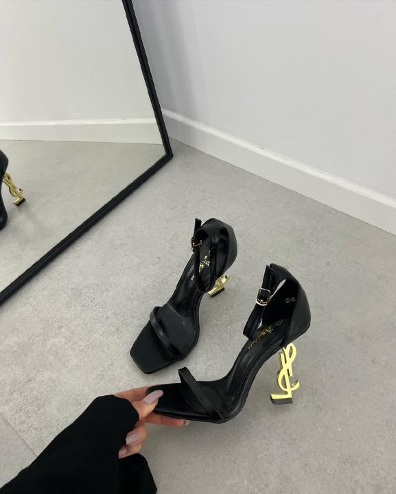 YSL Opyum Heels Premium Black Gold With OG Box