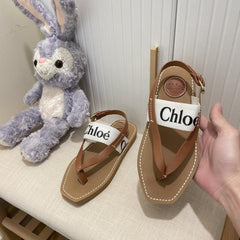 Chloe Woody Mule Flat Sandals For Women With Original Box And Dustcover