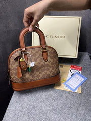 Coach Sierra Satchel In Signature Dark Apricot Carmel With OG Box Dust Bag 88067 Dark Apricot Carmel