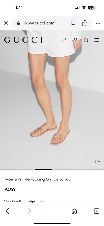 Gucci GG Interlocking Rubber Slides With Original Box Carry Bag Premium Packing