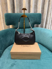 Coach GB Teri Shoulder Bag With Signature Quilting With OG Box & Dust Bag (CA548 Black)