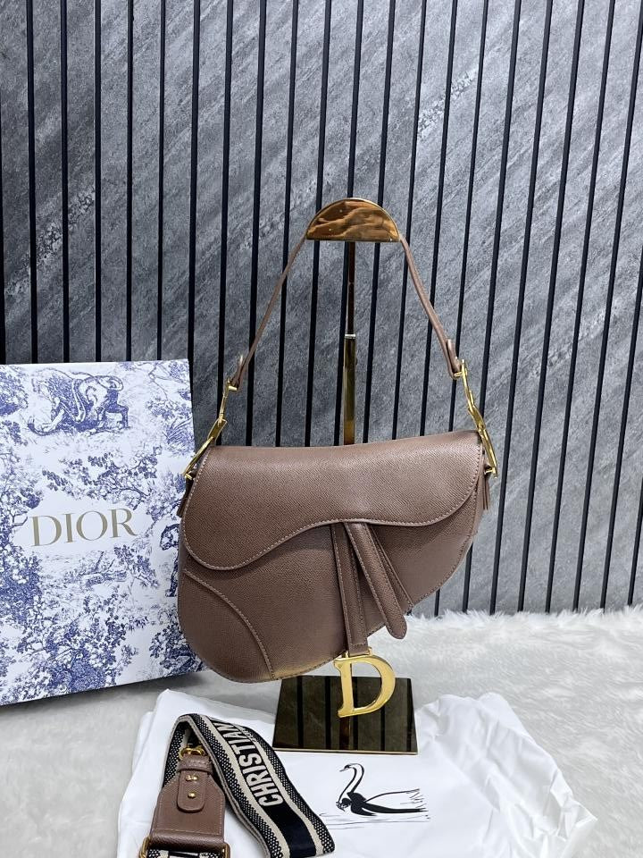Dior Saddle Brown ShoulderBag With OriginalBox