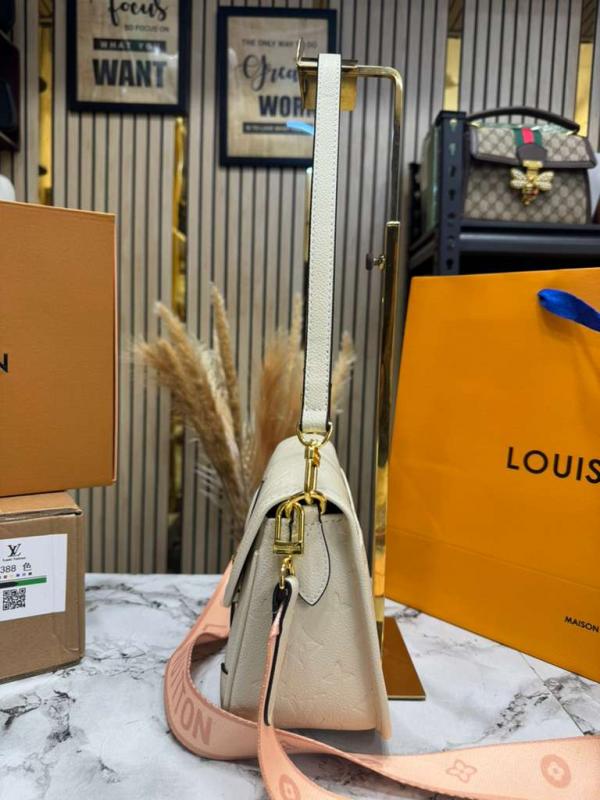 LOUIS VUITTON MARELLINI SHOULDER BAG WITH DOUBLE OG BOX AND DUST BAG INCLUDING CARRY BAG (WHITE)