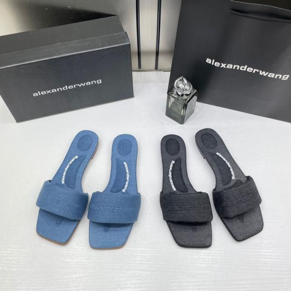 Alexander Wang Flats With OG Box Carry Bag Denim Blue 2025-6 Denim Blue