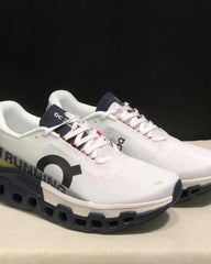 On Cloudmonster White Midnight Running Shoes