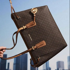 Michael Kors Voyager Coffee Brown Tote With Dust Cover (2616 Coffee Brown)