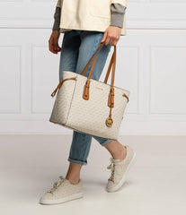 Michael Kors Voyager Beige Brown Tote With Dust Cover (2616 Beige Brown)