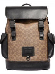 Coach Apricot Black Rivington ColorBlock Unisex Backpack With DustCover