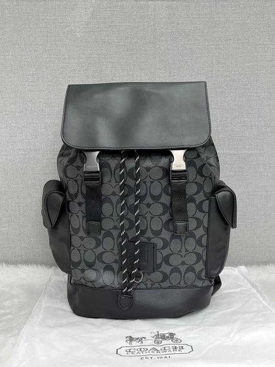 Coach Black Black Rivington ColorBlock Unisex Backpack With DustCover