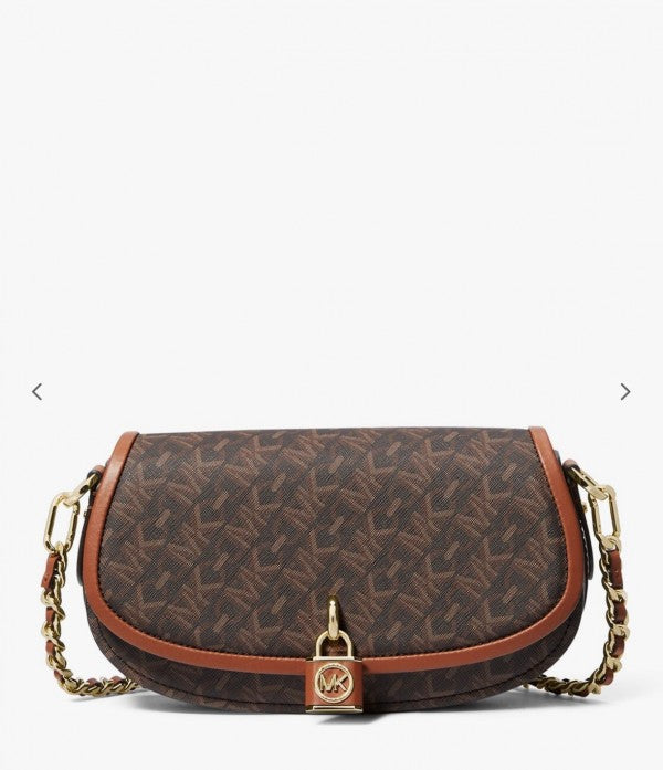 Michael Kors Small Mila Cross Body Bag With OG Box & Dust Bag Coffee Brown 20236