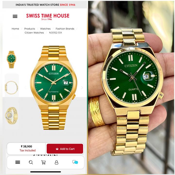 Citizen Tsuyosa Quartz Gold Green