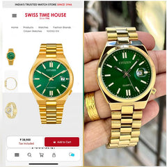 Citizen Tsuyosa Quartz Gold Green