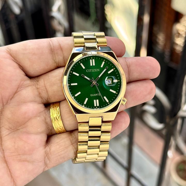 Citizen Tsuyosa Quartz Gold Green
