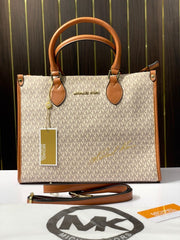 Michael Kors Signature Tote Bag With Dust Cover (10288 Beige Brown)