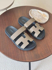 Hermes Chypre Sandals Brown