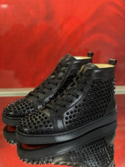 Christian Louboutin High Leather Sneaker Black Premium