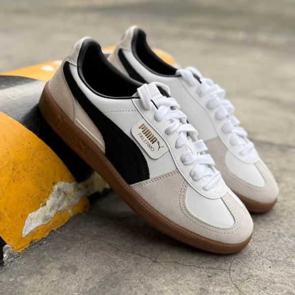 WMN Puma Palermo Leather White Vapor Grey Gum For Her