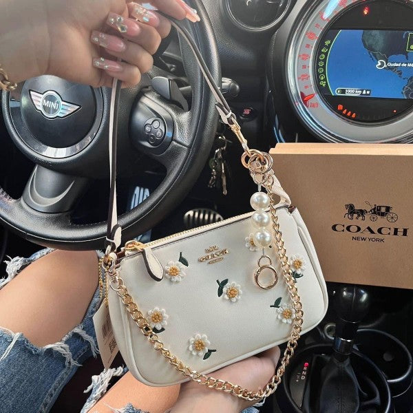 Coach Nolita 19 Daisy Sling Bag With Box Dust Bag Sling Chain