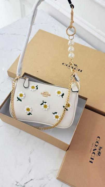 Coach Nolita 19 Daisy Sling Bag With Box Dust Bag Sling Chain