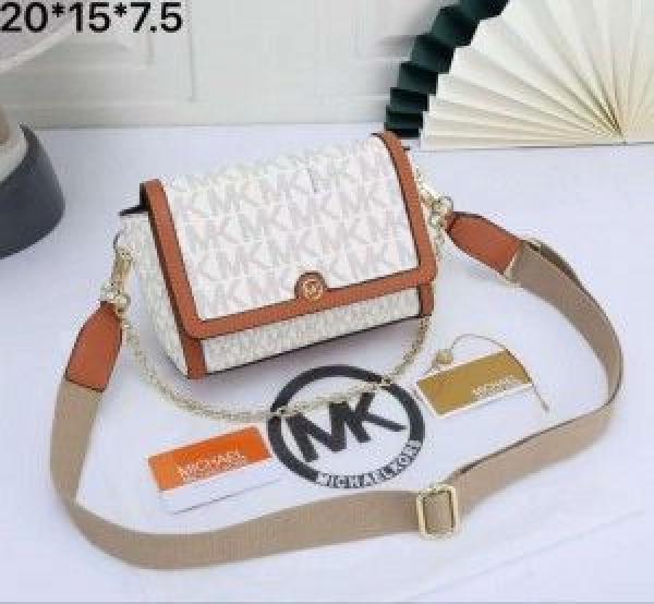 Michael Kors Freya Crossbody Bag With Dust Cover & Carry Bag 23013 Beige Brown