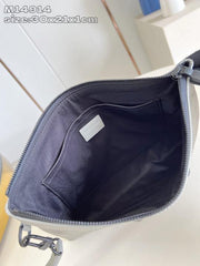 Louis Vuitton Pochette To Go Monogram Washed Leather Grey Clutch Bags Grey 14914 With OG Box & Dust Bag