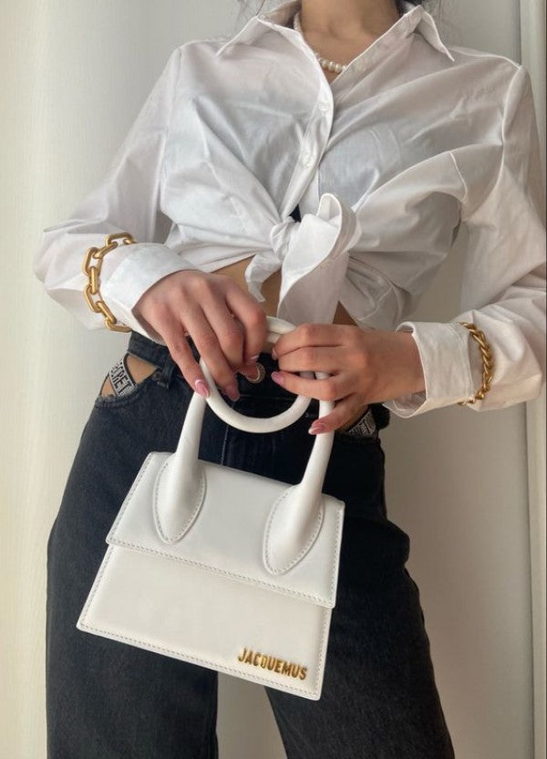 Jacquemus Le Chiquito Noeud Bag With OG Box Dust Bag & Extra Sling Belt (Ja02 - White)