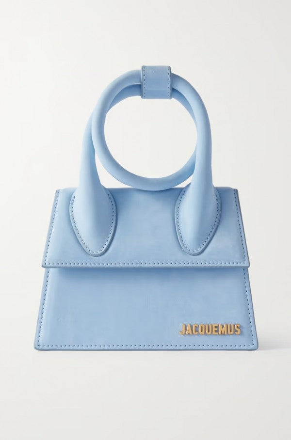 Jacquemus Le Chiquito Noeud Bag With OG Box Dust Bag & Extra Sling Belt (Ja02 - Blue)