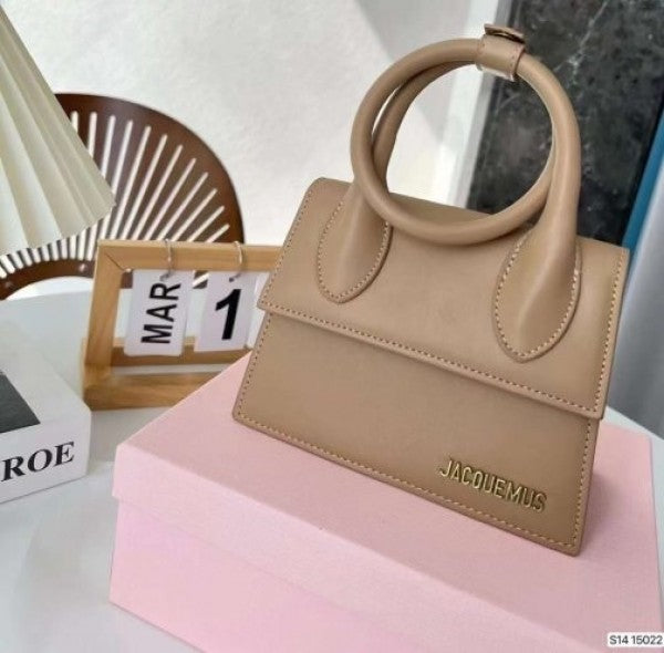 Jacquemus Le Chiquito Noeud Bag With OG Box Dust Bag & Extra Sling Belt (Ja02 - Khakhi)