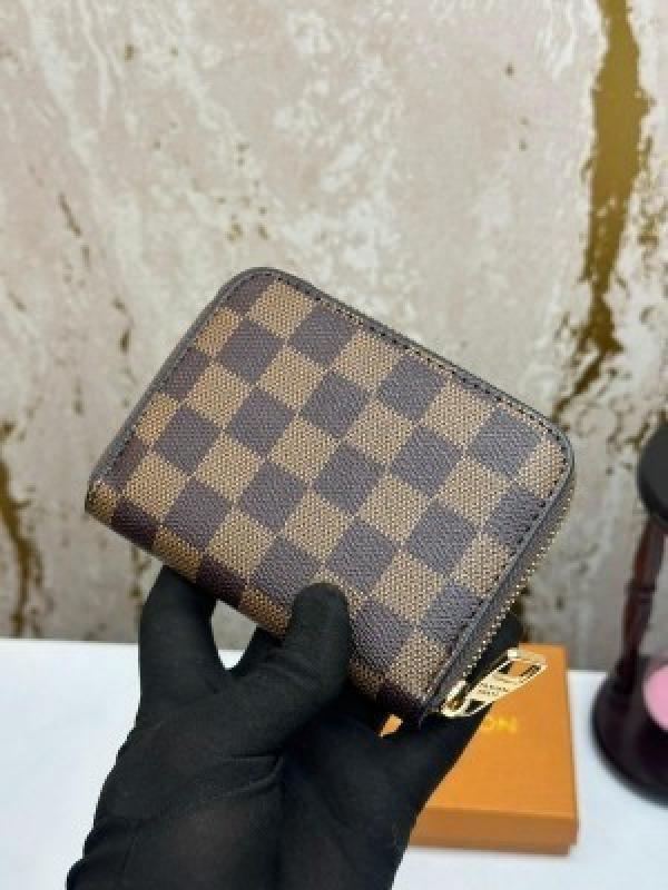 LOUIS VUITTON PREMIUM WALLET WITH BOX 88001 (BROWN CHECKS)